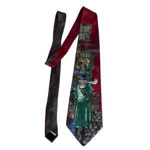 Vintage American Film Classics “A Christmas Carol” Tie - 100% Silk Holiday Tie